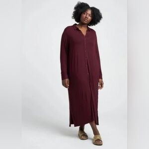 Universal Standard Burgandy Sally Jersy Dress. Brand New With Tags. Size Medium